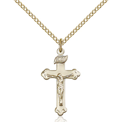 Crucifix Necklace Gold Filled 18"