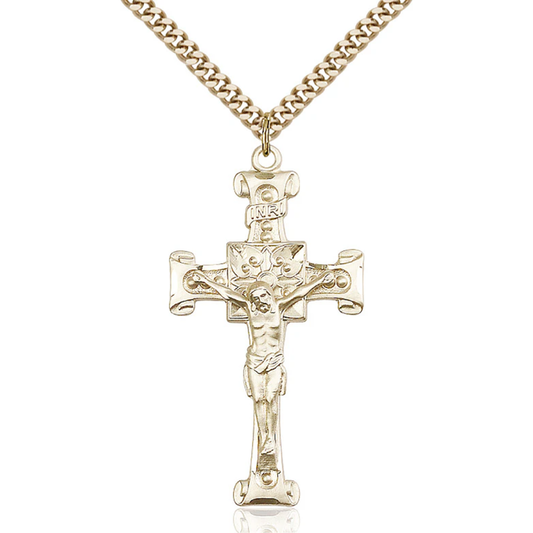 Crucifix Necklace Gold Filled 24"