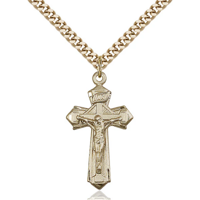 Crucifix Necklace Gold Filled 24"