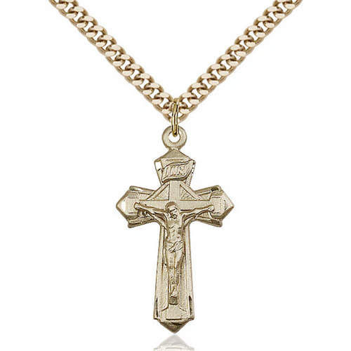 Crucifix Necklace Gold Filled 24"