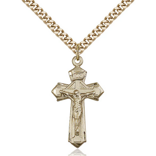 Crucifix Necklace Gold Filled 24"