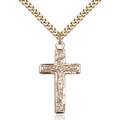 Crucifix Necklace Gold Filled 24"