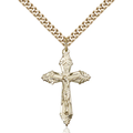 Crucifix Necklace Gold Filled 24"