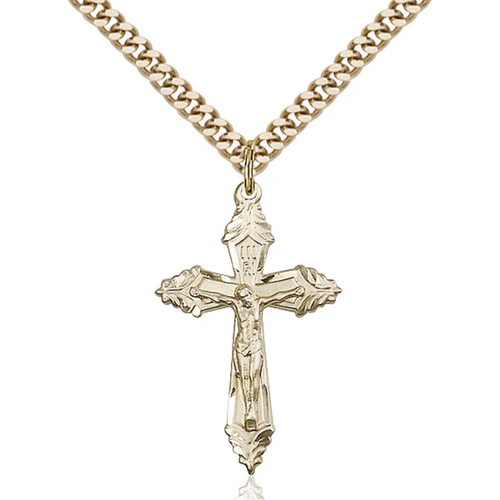 Crucifix Necklace Gold Filled 24"