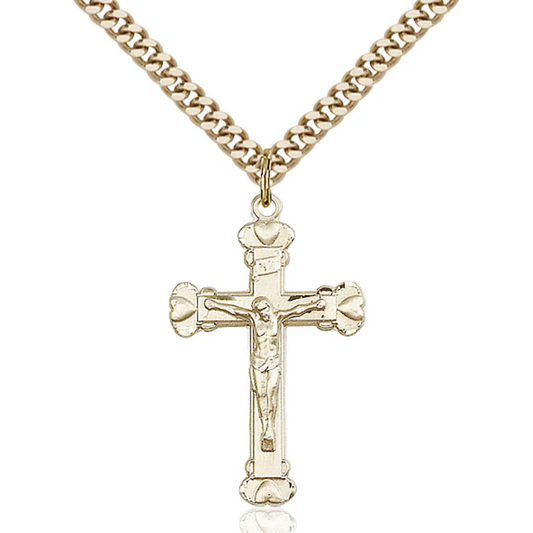 Crucifix Necklace Gold Filled 24"
