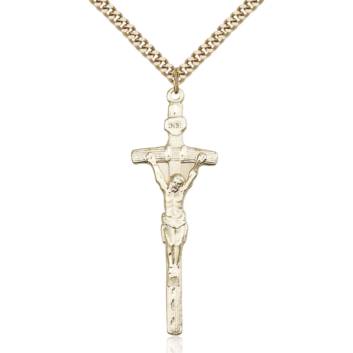 Crucifix Necklace Gold Filled 24"