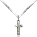 Crucifix Necklace Silver 18"