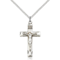 Crucifix Necklace Sterling Silver 18"