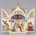 Crucifix Triptych Scene 14"H
