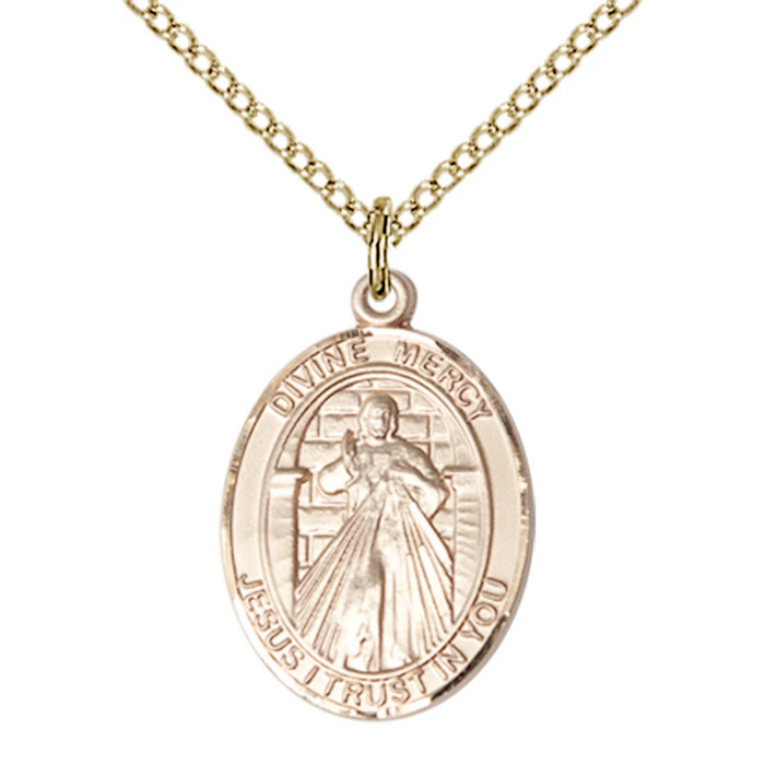 Divine Mercy Medal - Gold Filled