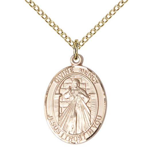 Divine Mercy Medal - Gold Filled