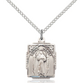 Divine Mercy Necklace Sterling Silver 18"
