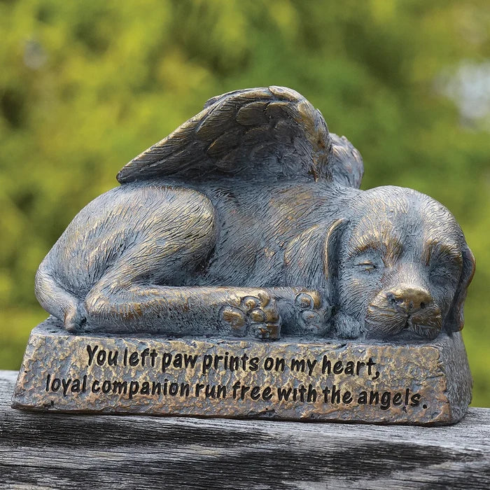 Dog with Wings Memorial Garden Statue, 6"L | Roman