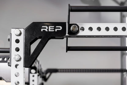 Close-up shot of the REP Fitness Double Pull-Up Bar's side bolts