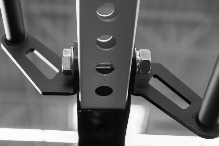 Close-up shot of the REP Fitness Double Pull-Up Bar's side bolts