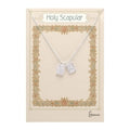 Double Scapular Shell Necklace 18"L