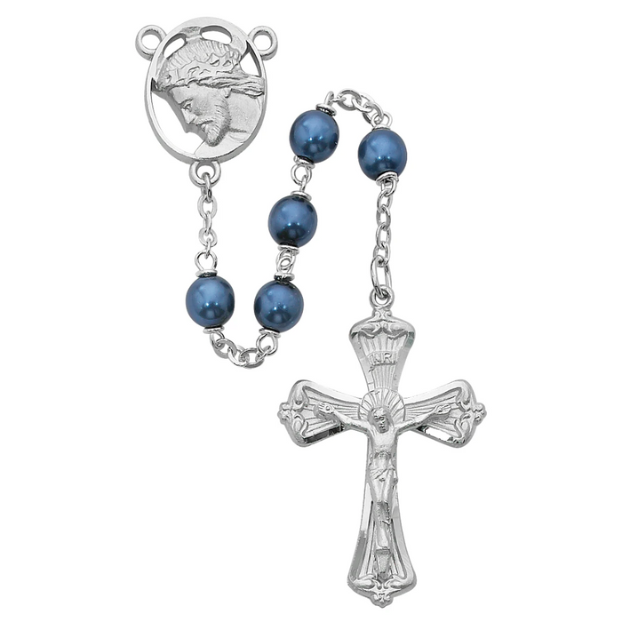 Ecce Homo Rosary - Blue Boxed
