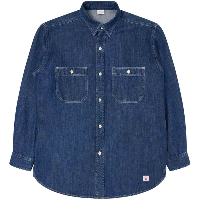 Edwin Denim Work Shirt - Dark Blue Used