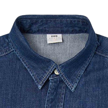 Edwin Denim Work Shirt - Dark Blue Used