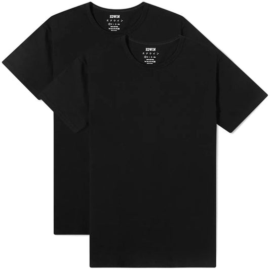 Edwin Double Pack T-Shirt - Black