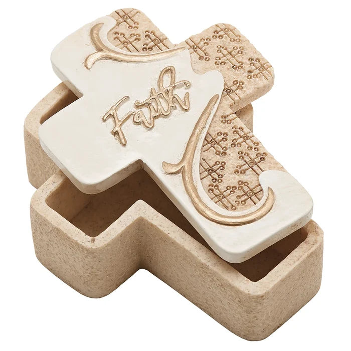 Faith Hope Peace Cross Keepsake Box | Roman