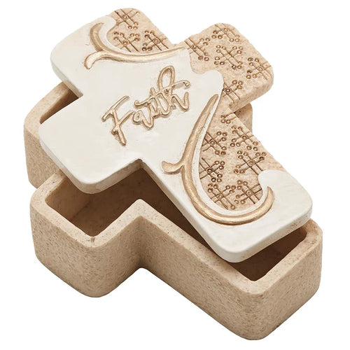 Faith Hope Peace Cross Keepsake Box | Roman