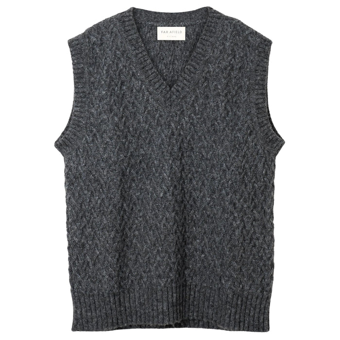Far Afield Basket Weave Pinto Vest - Grey