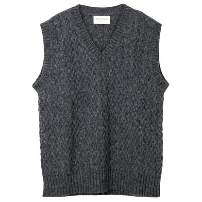 Far Afield Basket Weave Pinto Vest - Grey