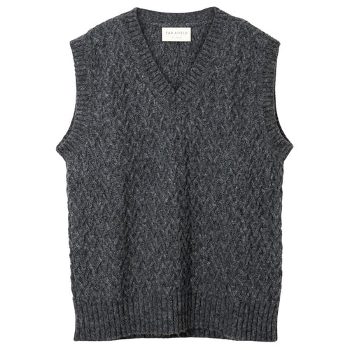 Far Afield Basket Weave Pinto Vest - Grey