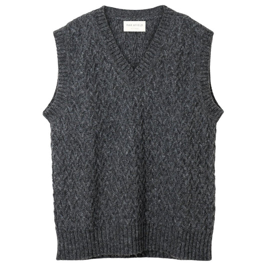 Far Afield Basket Weave Pinto Vest - Grey