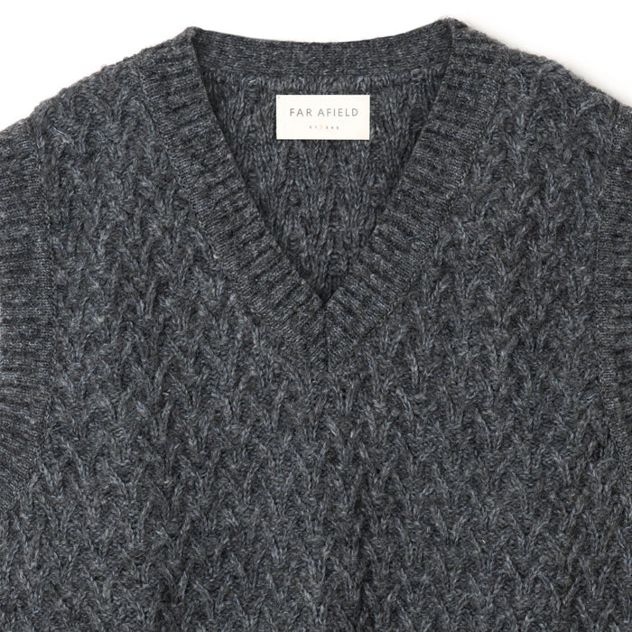 Far Afield Basket Weave Pinto Vest - Grey