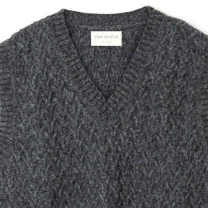 Far Afield Basket Weave Pinto Vest - Grey