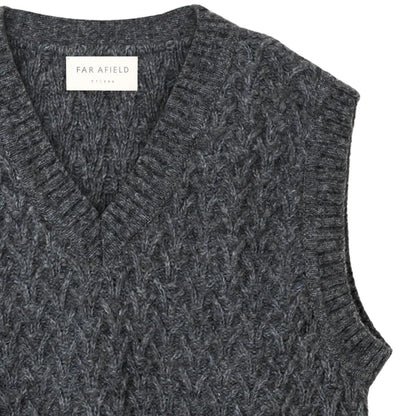 Far Afield Basket Weave Pinto Vest - Grey