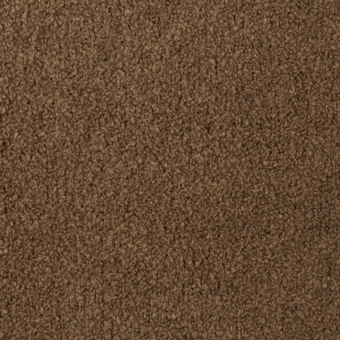 Far Afield Clifford Bouclé Knit Polo Jumper - Brown Boucle