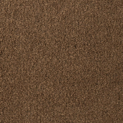 Far Afield Clifford Bouclé Knit Polo Jumper - Brown Boucle