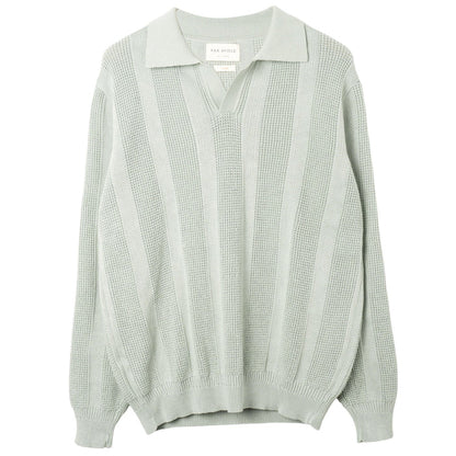 Far Afield Clifford Knitted Polo - Aqua Blue