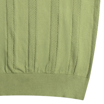 Far Afield Clifford Open-Knit Polo - Perf Green