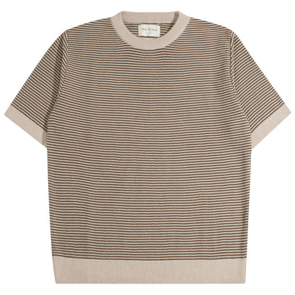 Far Afield Newport Knit T-Shirt - Sand/Brown