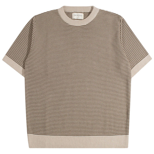 Far Afield Newport Knit T-Shirt - Sand/Brown