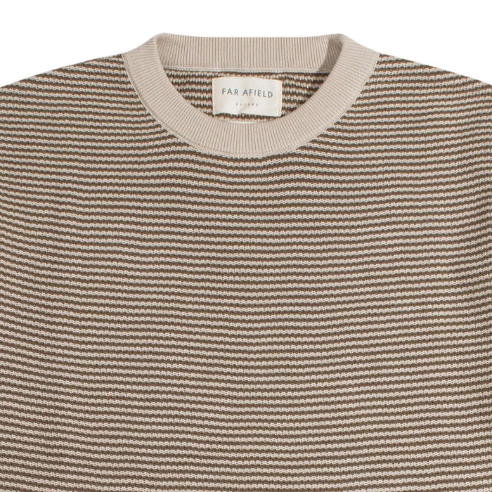 Far Afield Newport Knit T-Shirt - Sand/Brown