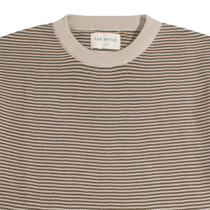 Far Afield Newport Knit T-Shirt - Sand/Brown