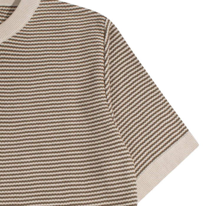Far Afield Newport Knit T-Shirt - Sand/Brown
