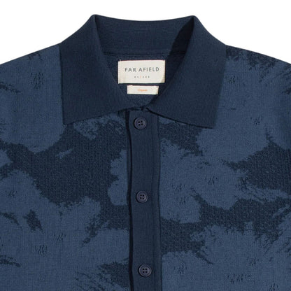 Far Afield Zigger Knitted Shirt - Navy