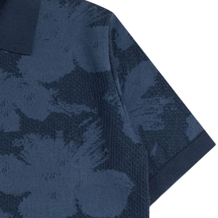 Far Afield Zigger Knitted Shirt - Navy