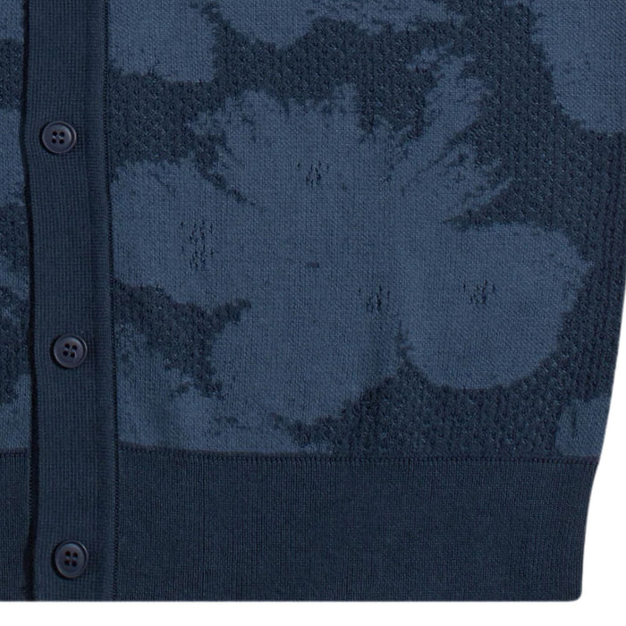 Far Afield Zigger Knitted Shirt - Navy