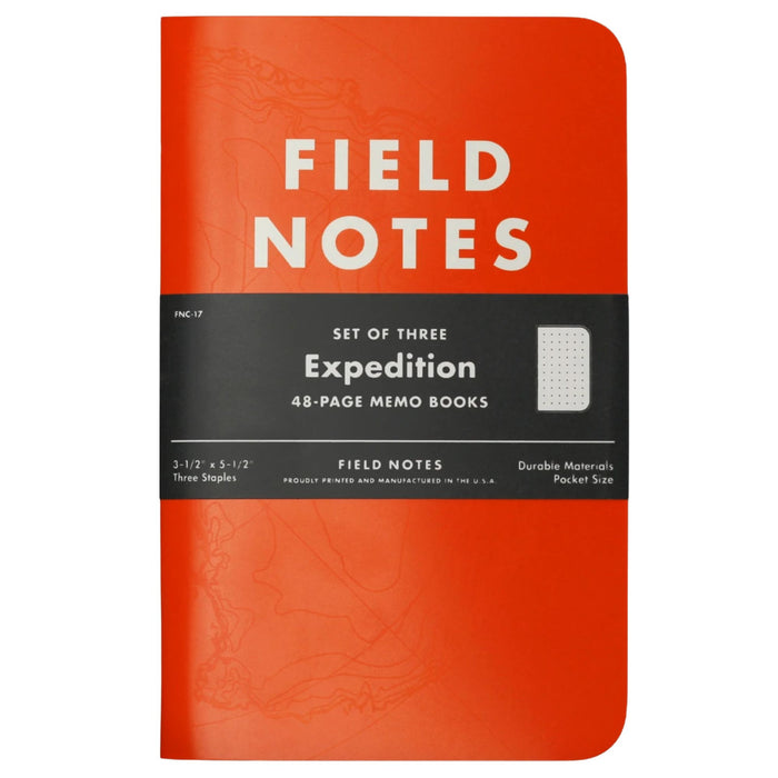 Field Notes 3 Pack Expedition Waterproof Notebooks