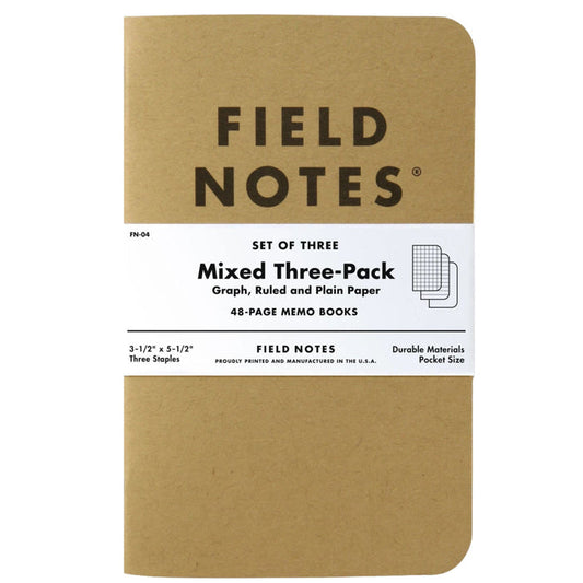 Field Notes 3 Pack original Kraft - Mixed