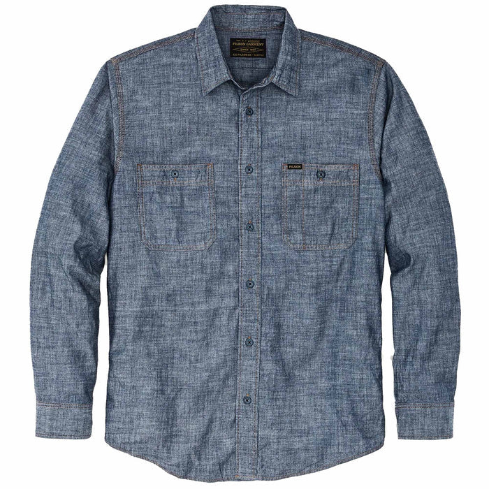 Filson Chambray CPO Shirt - Rinsed Indigo