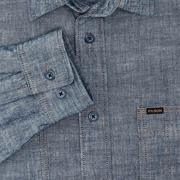 Filson Chambray CPO Shirt - Rinsed Indigo