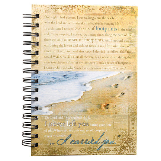 Footprints Large Hardcover Wirebound Journal